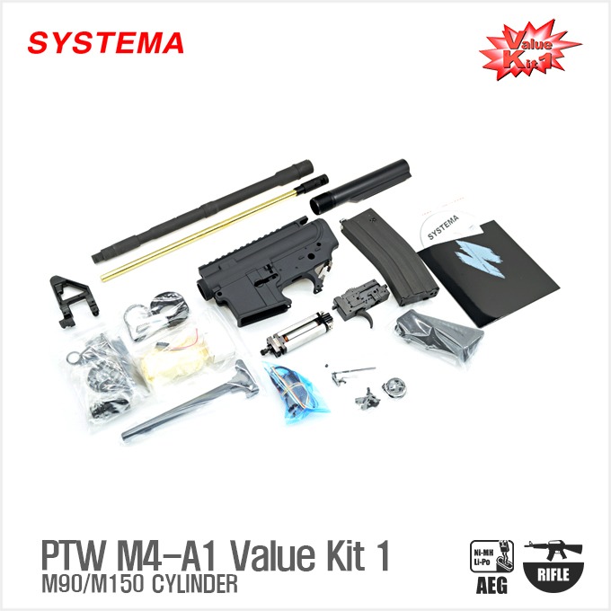 SYSTEMA Value Kit 1 (Included Ambidextrouse Gear Box) for PTW M4A1 업그레이드 키트
