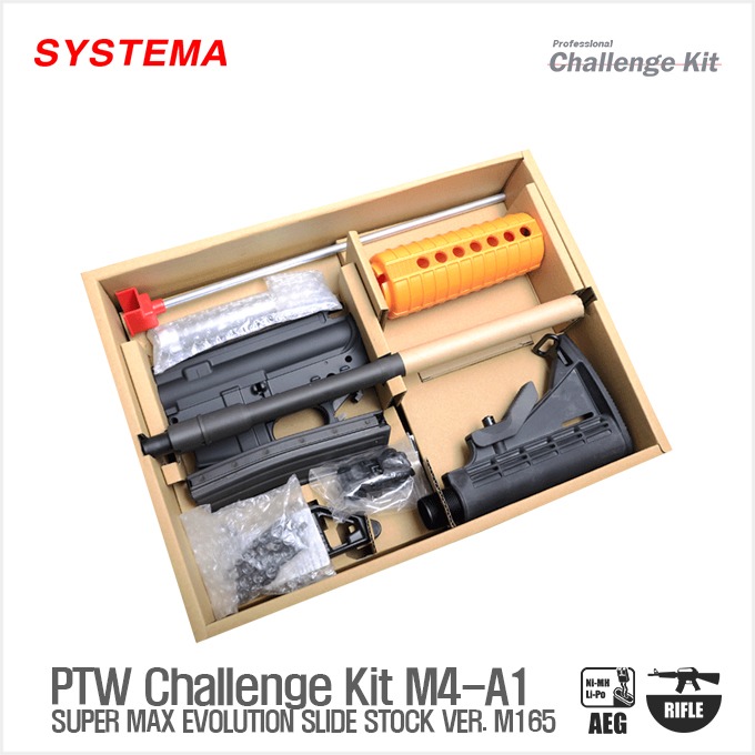 Systema PTW Challenge Kit M4-A1-SUPER MAX Evolution Slide stock version [M165 Cylinder]전동건