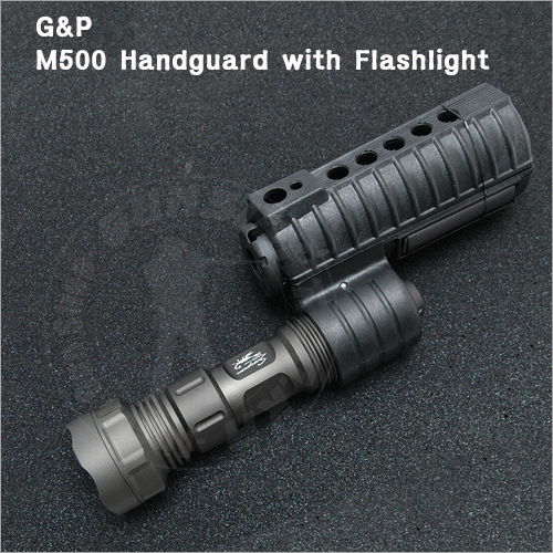 G&amp;P M500 핸드가드 with Flashlight 