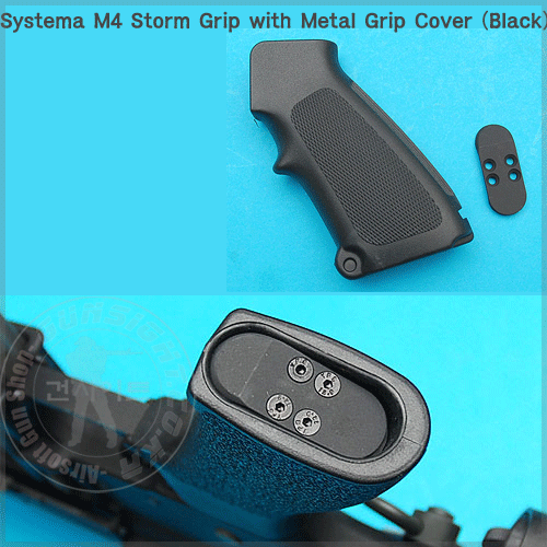 G&amp;P Systema M4 스톰 그립 -메탈 그립 커버 포함(Black) 