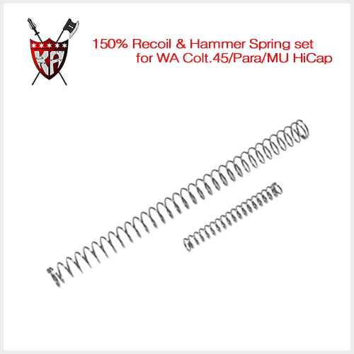 KING ARMS 150% Recoil &amp; Hammer Spring set for WA Colt.45/Para/MU HiCap