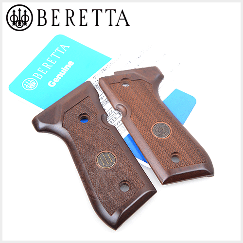 BERETTA Original Wood Walnut Pistol Grips w/Medallions NEW&amp;SWEET