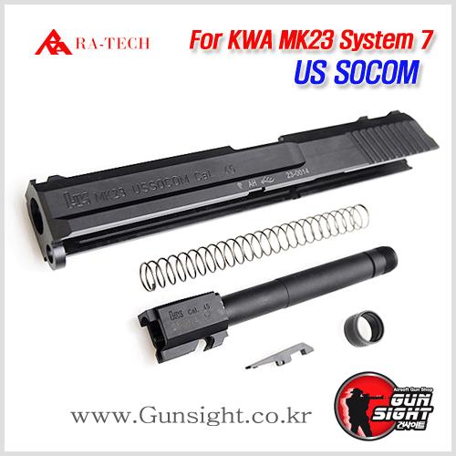 RA KSC CNC Steel MK23 Metal Slide &amp; Outer Barrel (US Socom)