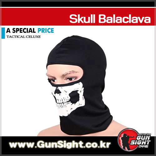 Skull Balaclava - 멀티 해골 스카프 바라크라바 [블랙]