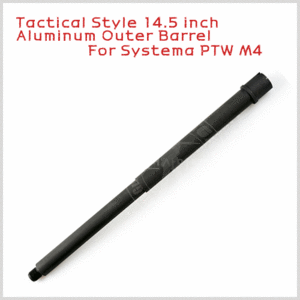 Systema PTW M4 용 택티컬 타입  알루미늄 아웃바렐- 14.5 인치 