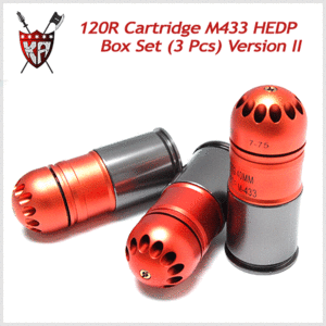KING ARMS 120R Cartridge M433 HEDP Box Set (3 Pcs) Version II