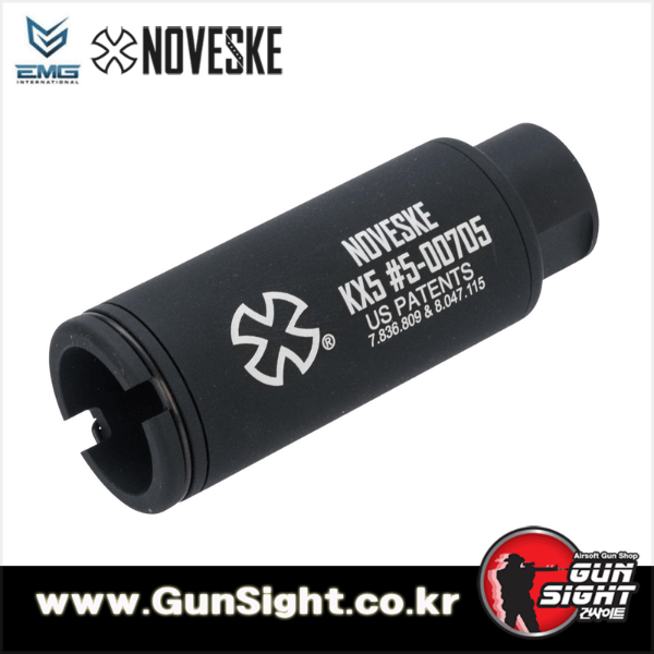 EMG Noveske Flash Hider w/ Built-In ACETECH Lighter S Ultra Compact Rechargeable Tracer (Model: KX5 / Black)