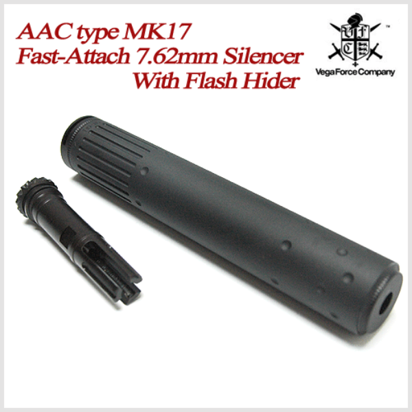 VFC AAC type Mk17 Quick Detachable 7.62mm Silencer w/ Flash Hider (3 Prong)[14mm 역나사용]