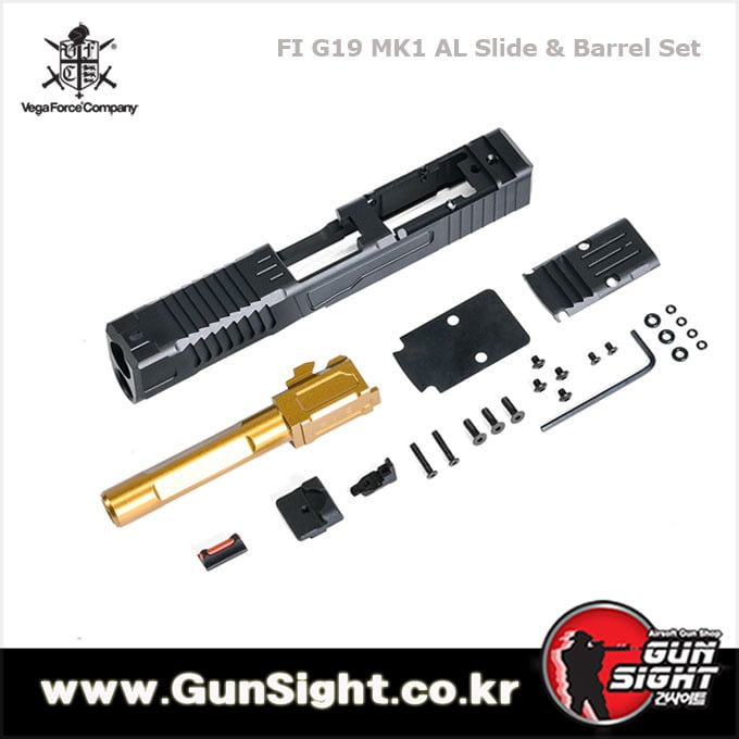 VFC FI MK1 G19 Aluminum RMR Slide &amp; Barrel Set for Umarex / VFC Glock 19X , 19 Gen4 / Gen5 GBB Pistol Series ( Licensed by FI )