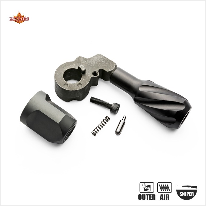 Maple Leaf VSR Twisted Solid Bolt Handle With End Cap for Right Hand-TM VRS 10 용 장전 손잡이 (오른손 용)