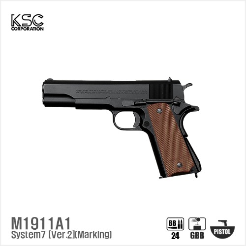 KSC M1911A1 System7 [Ver.2](Marking) BK 핸드건