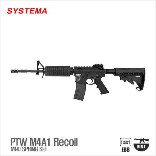 SYSTEMA PTW M4A1 Recoil BK 블로우백 전동건(완제품)