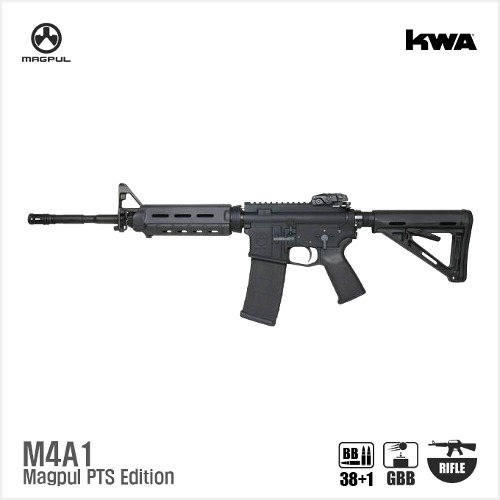 KSC(KWA) M4A1 Magpul PTS Edition ( System 7 TWO) BK 블로우백 가스건 (with 2 Magazines)