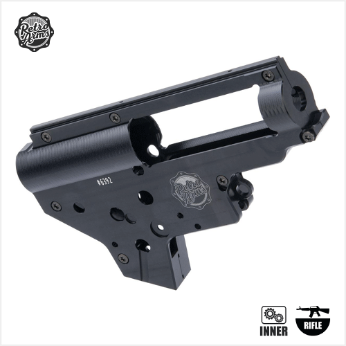 Retro Arms CZ Billet CNC 8mm Ver.2 Gearbox Shell for M4 / M16 Series Airsoft AEG Rifles (Color: Black)