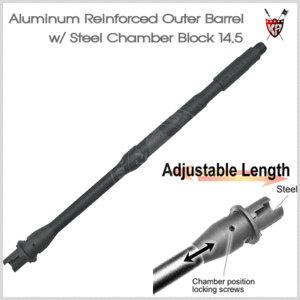 KING ARMS Aluminum Reinforced Outer Barrel w/ Steel Chamber Block 14.5