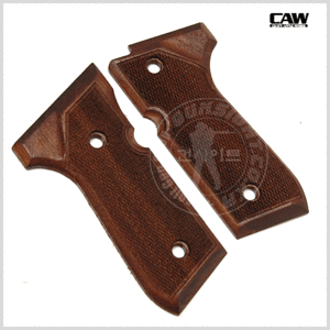 CAW Walnut Wood Grip for Marui M92F ( Checkered )