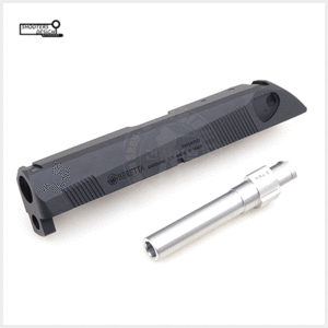 [한정상품] SD Metal Slide &amp; Barrel for Marui PX4 ( EU Ver. / Black )- Custom ver.
