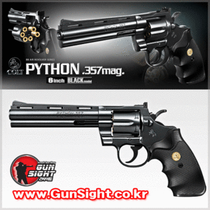 [만14세 이상]MARUI Colt Python .357 Magnum 6inch [Air] BK 핸드건